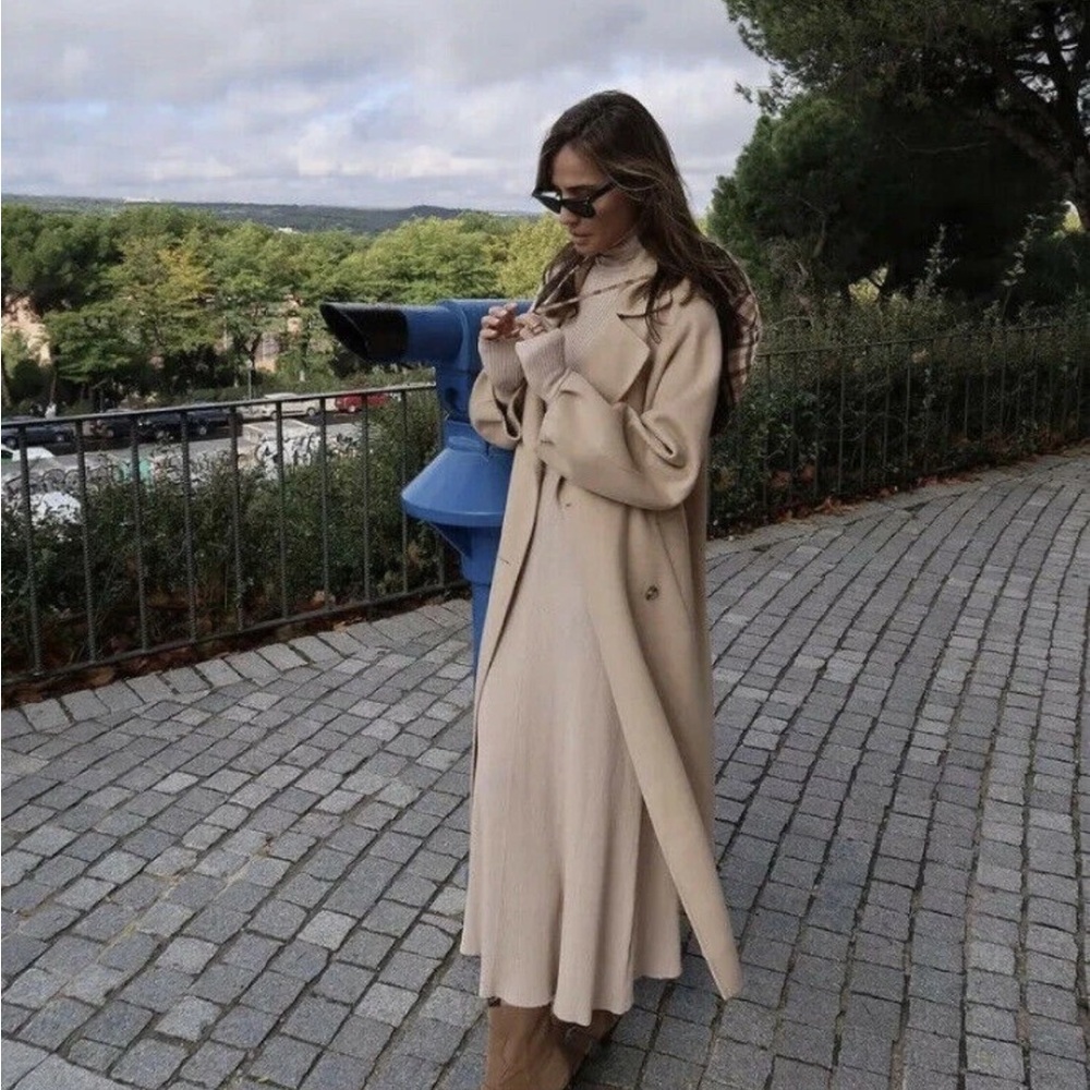 Zara Ecru Elegant Maxi Dress